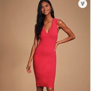 Lulus v front cross back mini dress